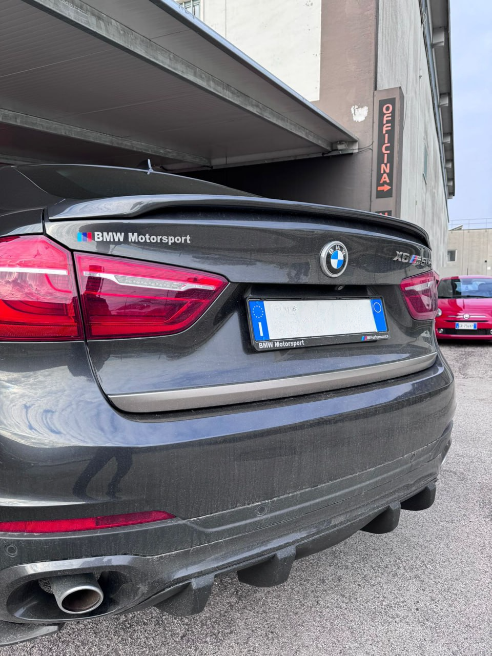 SPOILER POSTERIORE ADATTO PER BMW X6 F16 2014-2019 LOOK M DESIGN GREZZO