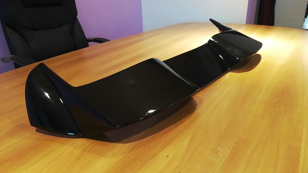 SPOILER TETTO ADATTO PER RENAULT CLIO 5 V 2019+ LOOK NERO LUCIDO DESIGN SPORTIVO