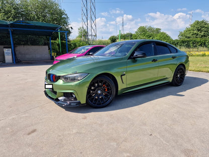 SPLITTER SUITABLE FOR BMW 4 SERIES F32 F33 F36 MSPORT LOOK GLOSSY BLACK SPORTY