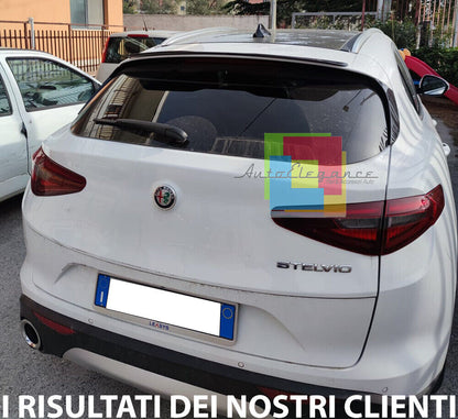 ALFA ROMEO STELVIO SPOILER POSTERIORE TETTO AGGIUNTIVA ALA NERO LUCIDO 0039 AUTOELEGANCERICAMBI