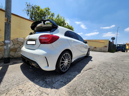 DIFFUSORE ADATTO PER MERCEDES CLASSE A W176 LOOK A45 + TERMINALI CROMATI