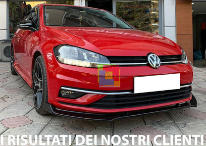 VW GOLF 7.5 SPLITTER LIP SPOILER UNDER FRONT BUMPER ABS GLOSSY BLACK