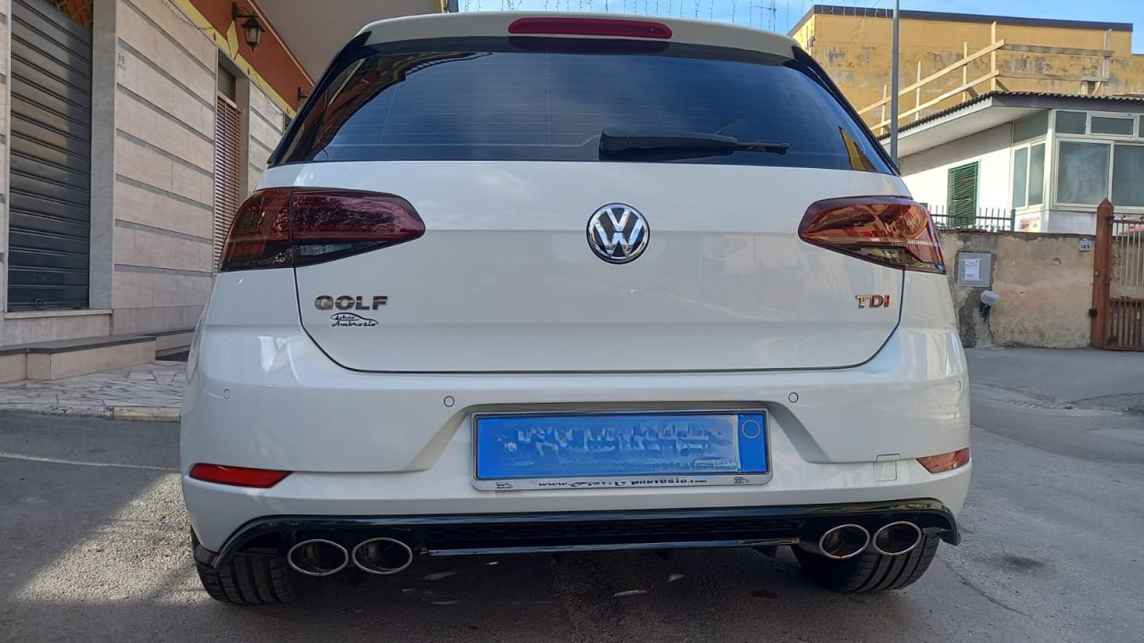 DIFFUSORE POSTERIORE ADATTO PER VW GOLF 7.5 2+2 LOOK NIDO APE DESIGN SPORTIVO