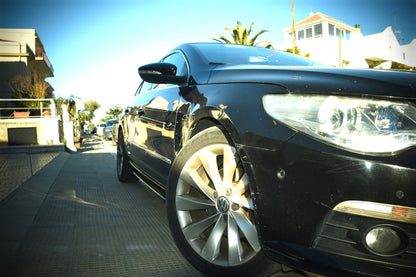 SOTTO MINIGONNE ADATTE PER VW PASSAT CC LOOK NERO LUCIDE DESIGN SPORTIVO