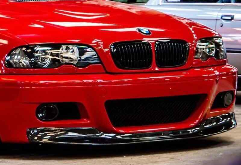 BMW 3 SERIES E46 M3 UNDER FRONT BUMPER SPLITTER GLOSS BLACK