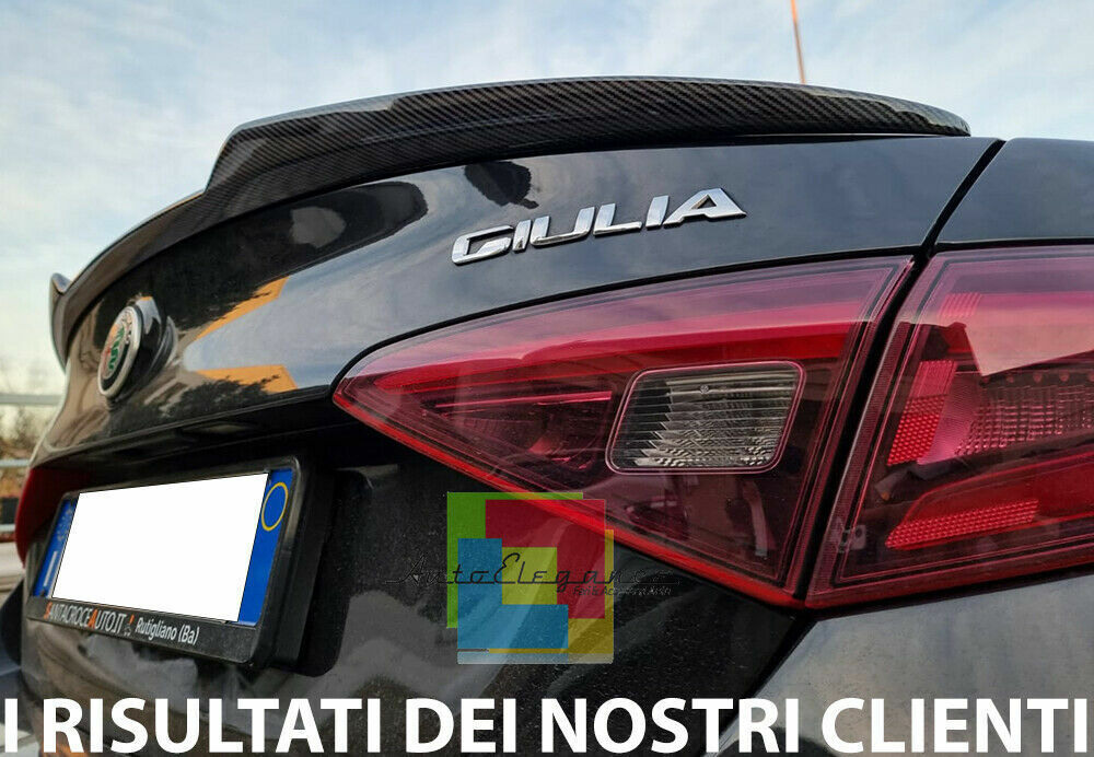 SPOILER COFANO ADATTO PER ALFA ROMEO GIULIA 2015-2021 DESING SPORTIVO Carbon Look
