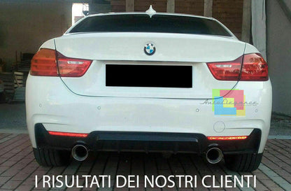 SPOILER POSTERIORE PER PARAURTI M DIFFUSORE BMW SERIE 4 F32 F33 F36 NERO LUCIDO