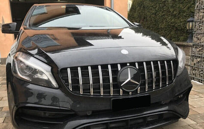 GRIGLIA ADATTA PER MERCEDES CLASSE A W176 2015-2018 LOOK CROMATA DESIGN SPORTIVO