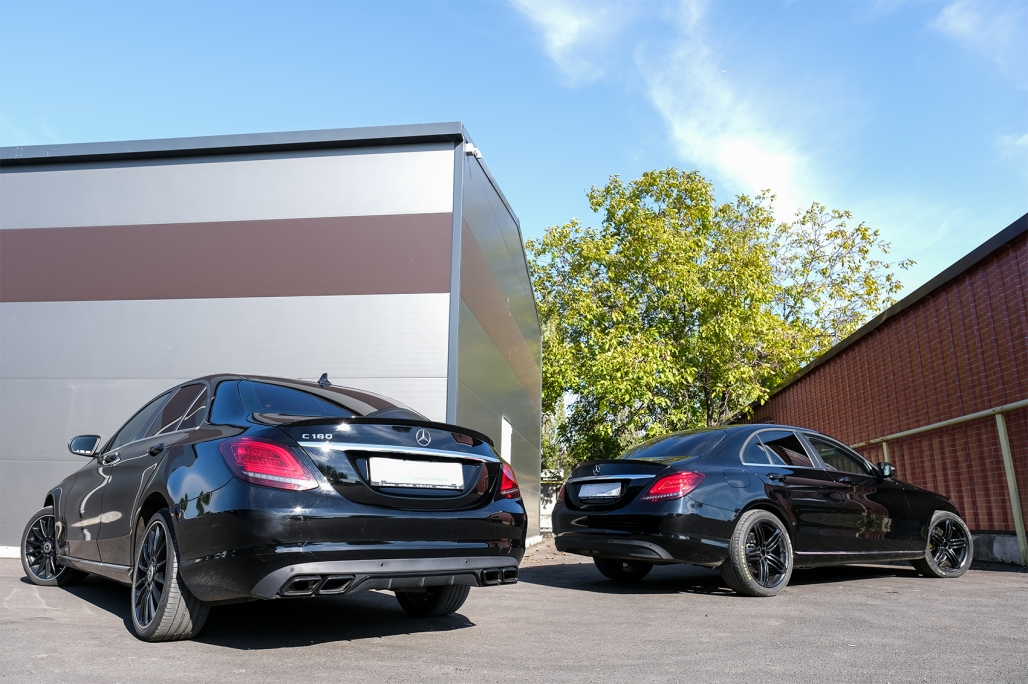SPOILER BAGAGLIAIO ADATTO PER MERCEDES CLASSE C BERLINA W205 LOOK NERO LUCIDO