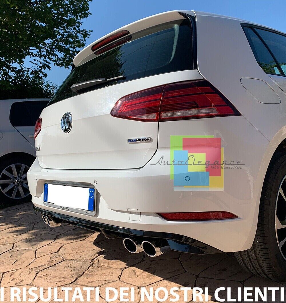 VW GOLF 7.5 2017-2020 REAR DIFFUSER UNDER BUMPER TIP-OFFS LOOK R 0914