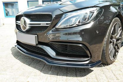 SPLITTER ADATTO PER MERCEDES CLASSE C W205 C205 2015-2018 LOOK C63 NERO LUCIDO