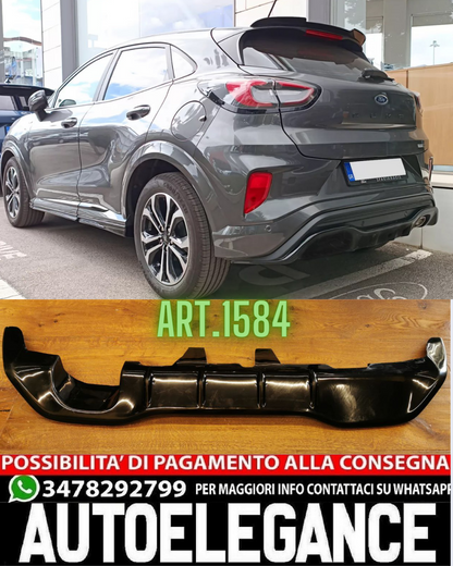 DIFFUSORE ADATTO PER FORD PUMA ST-LINE 2019+ LOOK NERO LUCIDO