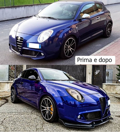 SPOILER BLADE UNDER FRONT BUMPER FOR ALFA ROMEO MITO ABS BLACK SPLITTER 