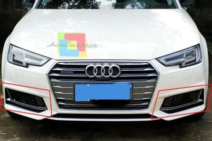 FOG LIGHT GRILLS BLACK EDGE AUDI A4 B9 2015-2018 RS4 S4 DESIGN ABS / PLASTIC