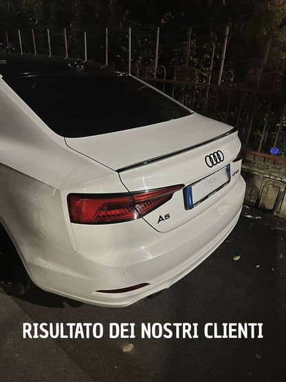 SPOILER BAGAGLIAIO ADATTO PER AUDI A5 F5 COUPE CABRIO 2017+ LOOK NERO LUCIDO