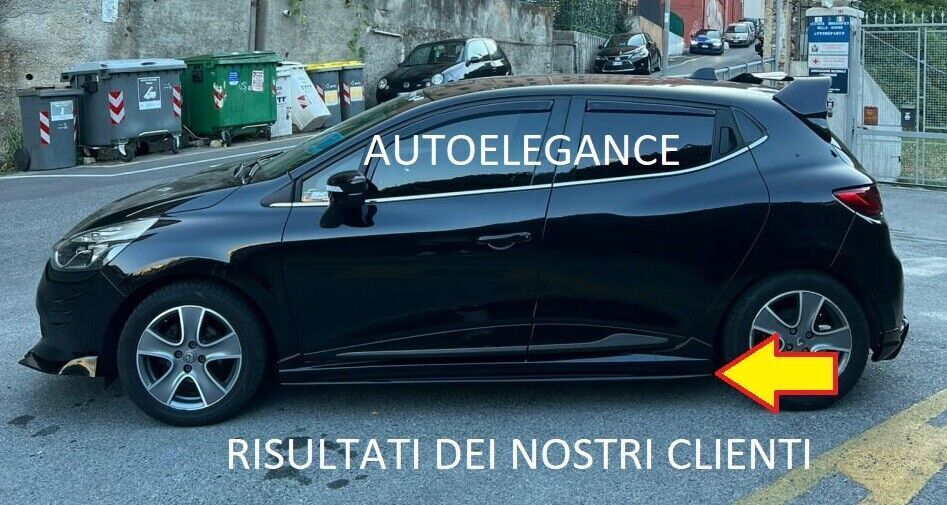 MINIGONNE LATERALI  RENAULT CLIO 4 IV 2012+ NERO LUCIDO 0476