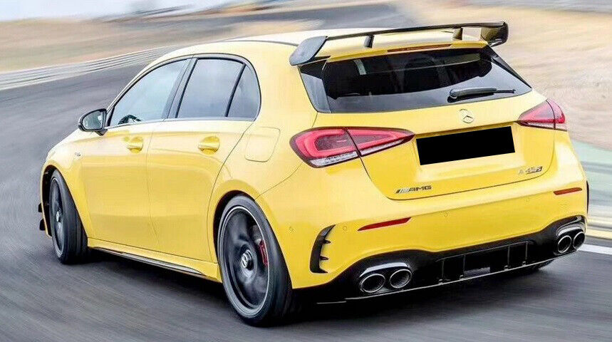 DIFFUSORE ADATTO PER MERCEDES CLASSE A W177 AMG + TERMINALI NERI LOOK A45S