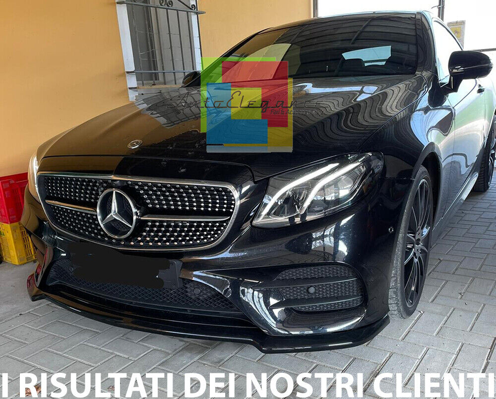 SPLITTER ADATTO PER MERCEDES CLASSE E W213 C238 A238 AMG ABS LOOK NERO LUCIDO