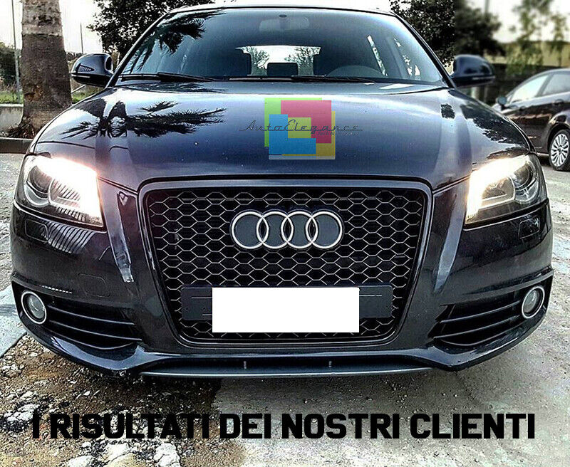 GRIGLIA ADATTA PER AUDI A3 8P 2008-2012 LOOK RS3 NERA DESIGN SPORTIVO