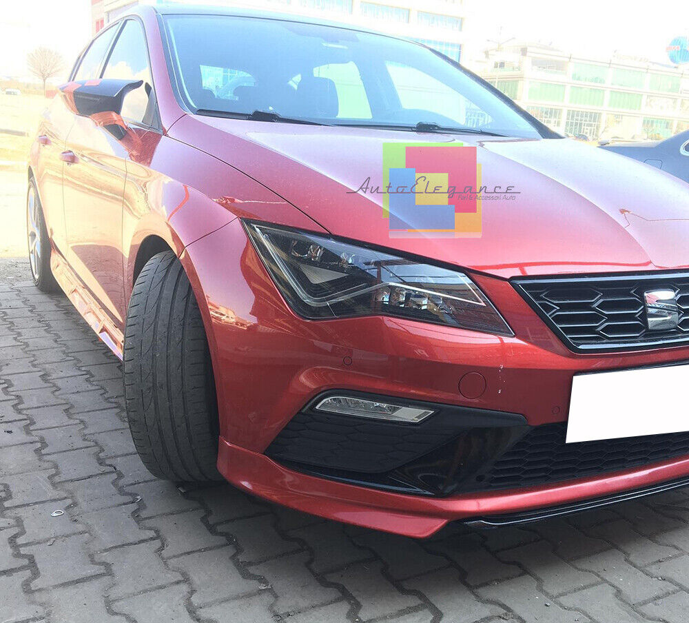 SEAT LEON 5F 2017+ LIFT SPOILER LOOK FR FRONT BUMPER SPOILER ABS 
