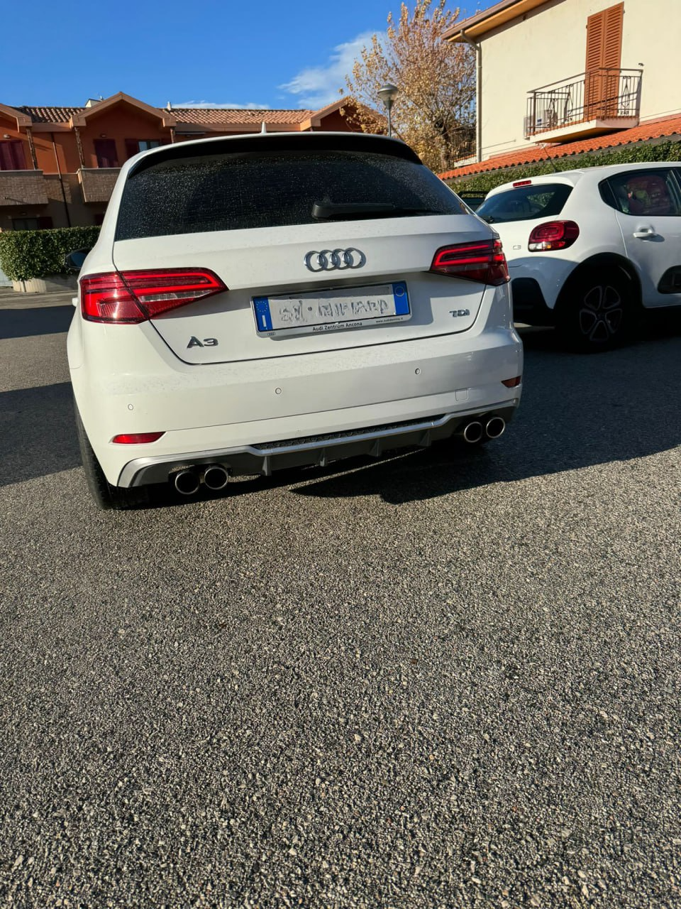 DIFFUSER SUITABLE FOR AUDI A3 8V 2017-2020 SPORTBACK STANDARD BUMPER S3 LOOK