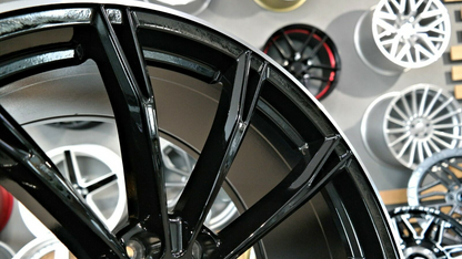 ADATTO per Audi A4 A5 A6 A7 A8 S LINE 19 inch 5x112 Abt Design Nero Lucido Ruote