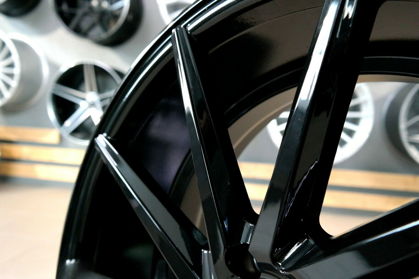 ADATTO per BMW 3 E46 E90 Lega Concavo Cerchi 18 inch 5x120 Nero cvt Stile Ruote