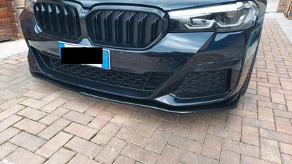 BMW 5 SERIES G30 G31 FRONT BUMPER SPLITTER GLOSS BLACK ABS M5 BLADE