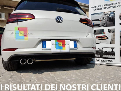 DIFFUSORE SOTTO PARAURTI VW GOLF VII 7.5 DAL 2017+ ESTRATTORE POSTERIORE GTI GTD