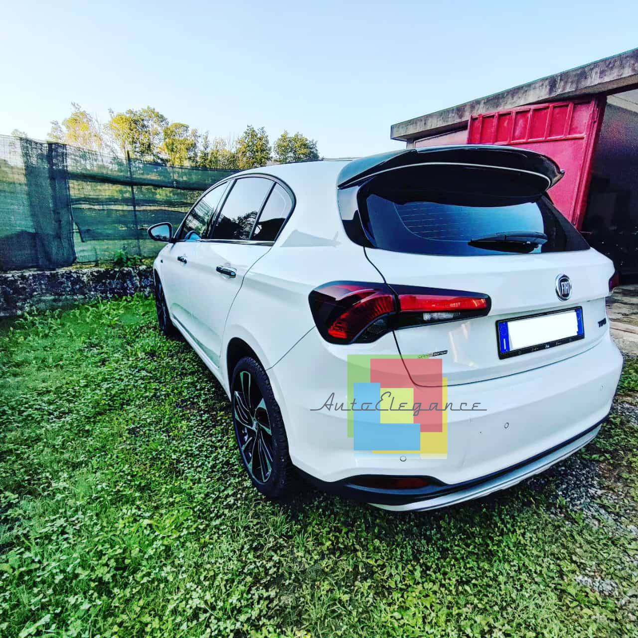 SPOILER TETTO ADATTO PER FIAT TIPO 2015+ HATCHBACK LOOK NERO LUCIDO SPORTIVO