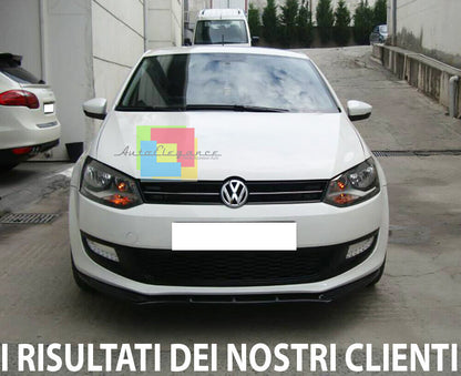 VW POLO 6R 6C 2009+ LIP SPOILER UNDER FRONT BUMPER ABS BLACK