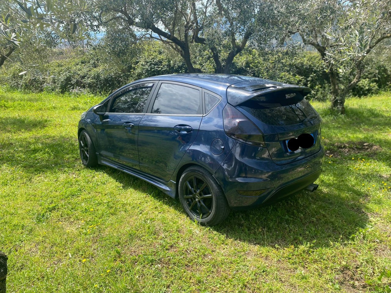 ROOF SPOILER SUITABLE FOR FORD FIESTA MK7 2008-2017 ST LOOK GLOSSY BLACK + 3RD STOP