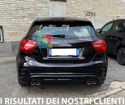 MERCEDES A-CLASS W176 REAR BUMPER DIFFUSER GLOSSY ABS AMG B - 04