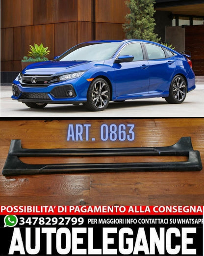 MINIGONNE ADATTE PER HONDA CIVIC FC5 2016+ LOOK TURBO GREZZE SPORTIVO