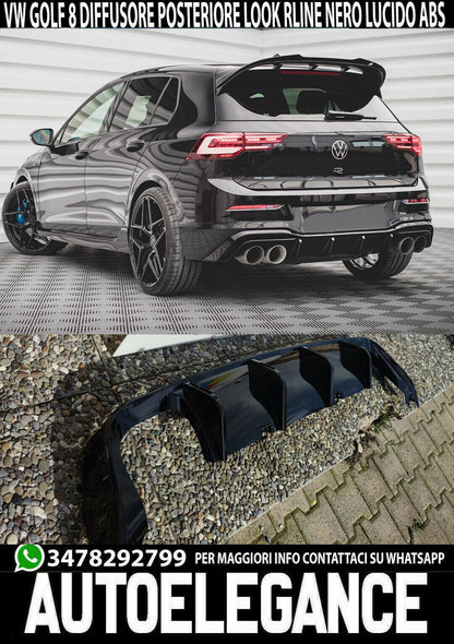 DIFFUSER PASSEND FOR VW GOLF 8 2+2 LOOK R SPORTLICHES DESIGN