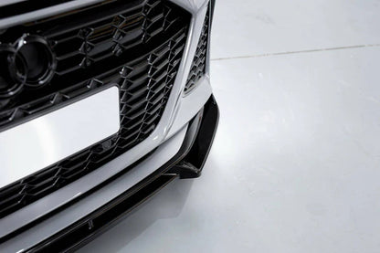 SPLITTER SUITABLE FOR AUDI A6 4G C8 2018+ GLOSSY BLACK V1 SPORTY LOOK 