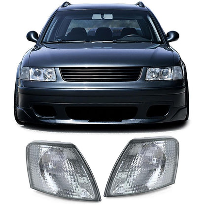 Coppia Frecce Anteriori Nero Smoke per VW Passat 3B (1996–2000)