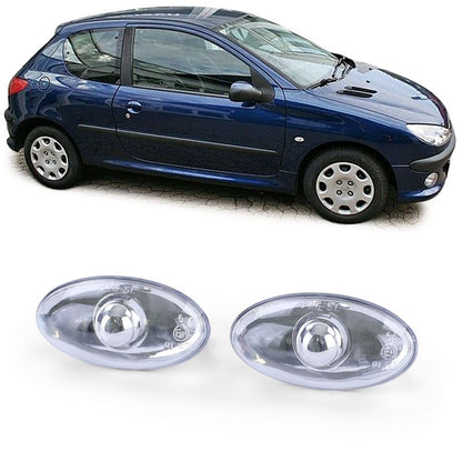 Coppia Frecce Laterali Cromate Cristallo per Peugeot e Toyota Aygo