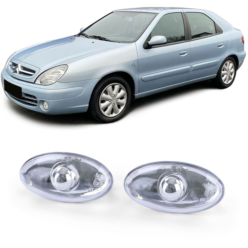 Coppia Frecce Laterali Cromate per Citroën C2 C3 C5 Xsara Picasso