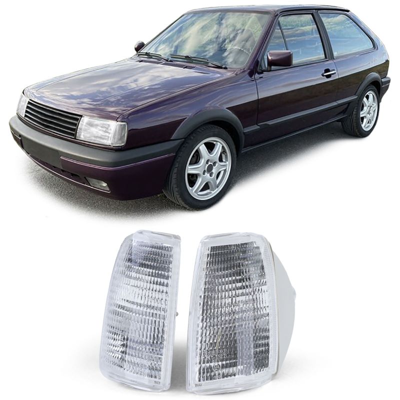 Coppia Frecce Anteriori Bianche per VW Polo 86C 1990-1994