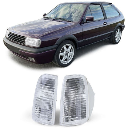 Coppia Frecce Anteriori Bianche per VW Polo 86C 1990-1994