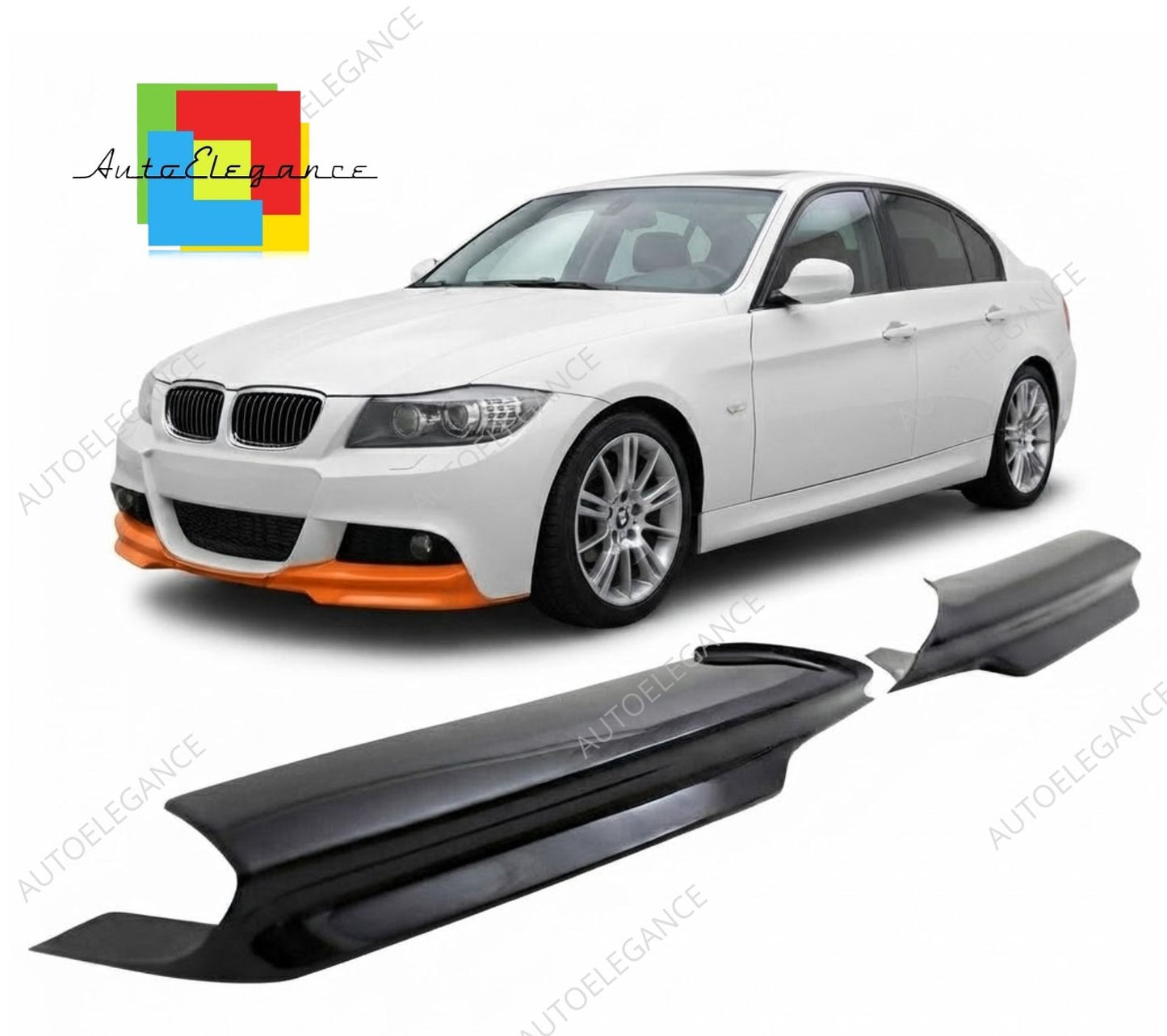 SPLITTER SUITABLE FOR VW GOLF 8 GTI GTD RLINE LOOK GLOSSY BLACK SPORTY DESIGN 