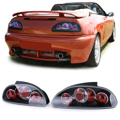 Coppia Fanali Posteriori Nero Cristallo per Rover MG F TF 1995-2005