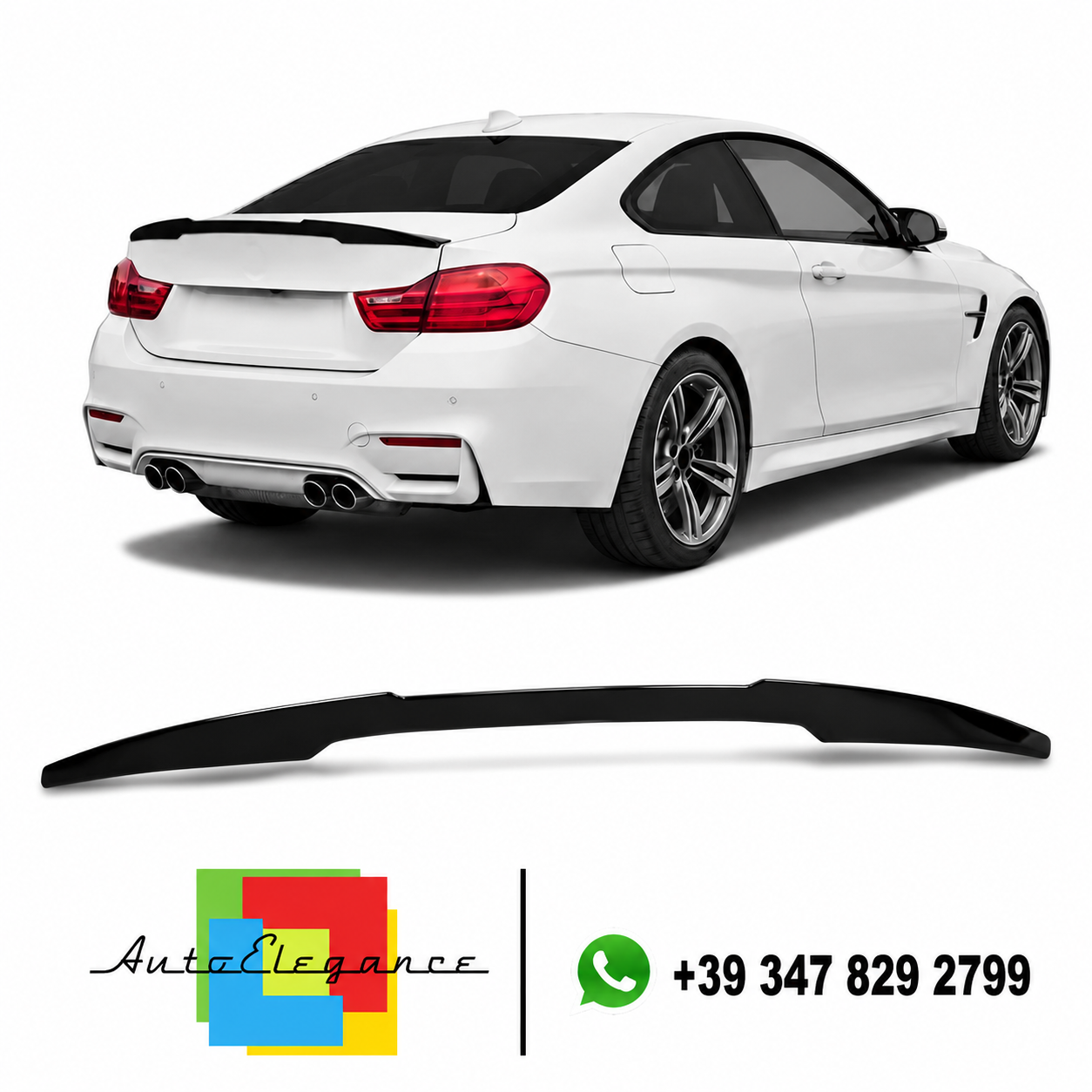 👉Spoiler posteriore Gloss Nero adatto per BMW M4 F82 Coupé 2013-2020👈