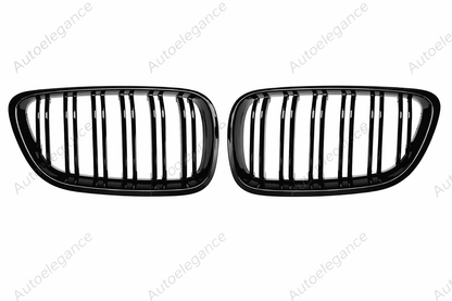 🔥GRIGLIA ANTERIORE A DOPPIO RENE PER BMW  2 F22 F23 F87 M2 NERO LUCIDO 14-18🔥
