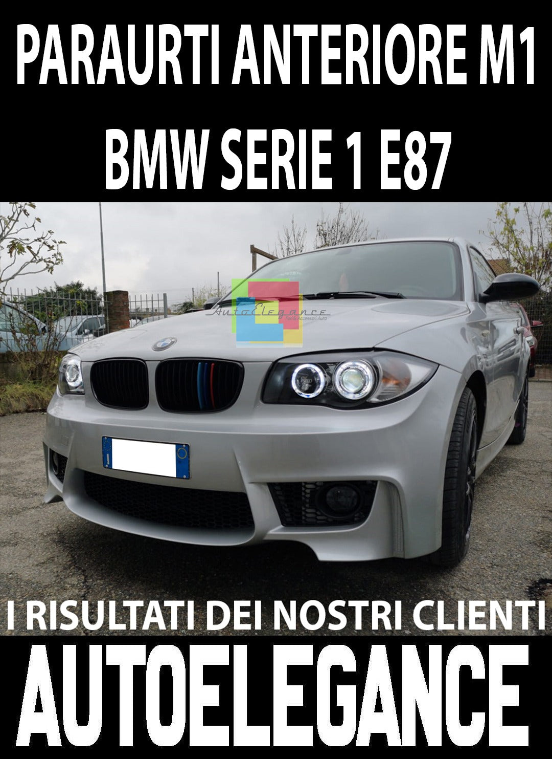 ⭐Paraurti anteriore adatto per BMW Serie 1 E81 E82 E87 E88 (2004-2011) 1M Desig⭐