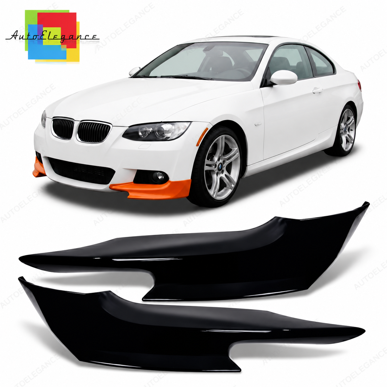 SPLITTER SUITABLE FOR VW GOLF 8 GTI GTD RLINE LOOK GLOSSY BLACK SPORTY DESIGN 