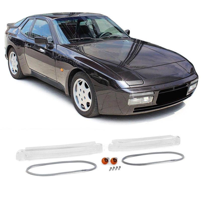 Coppia Frecce Anteriori Bianche per Porsche 944 (1987–1991)
