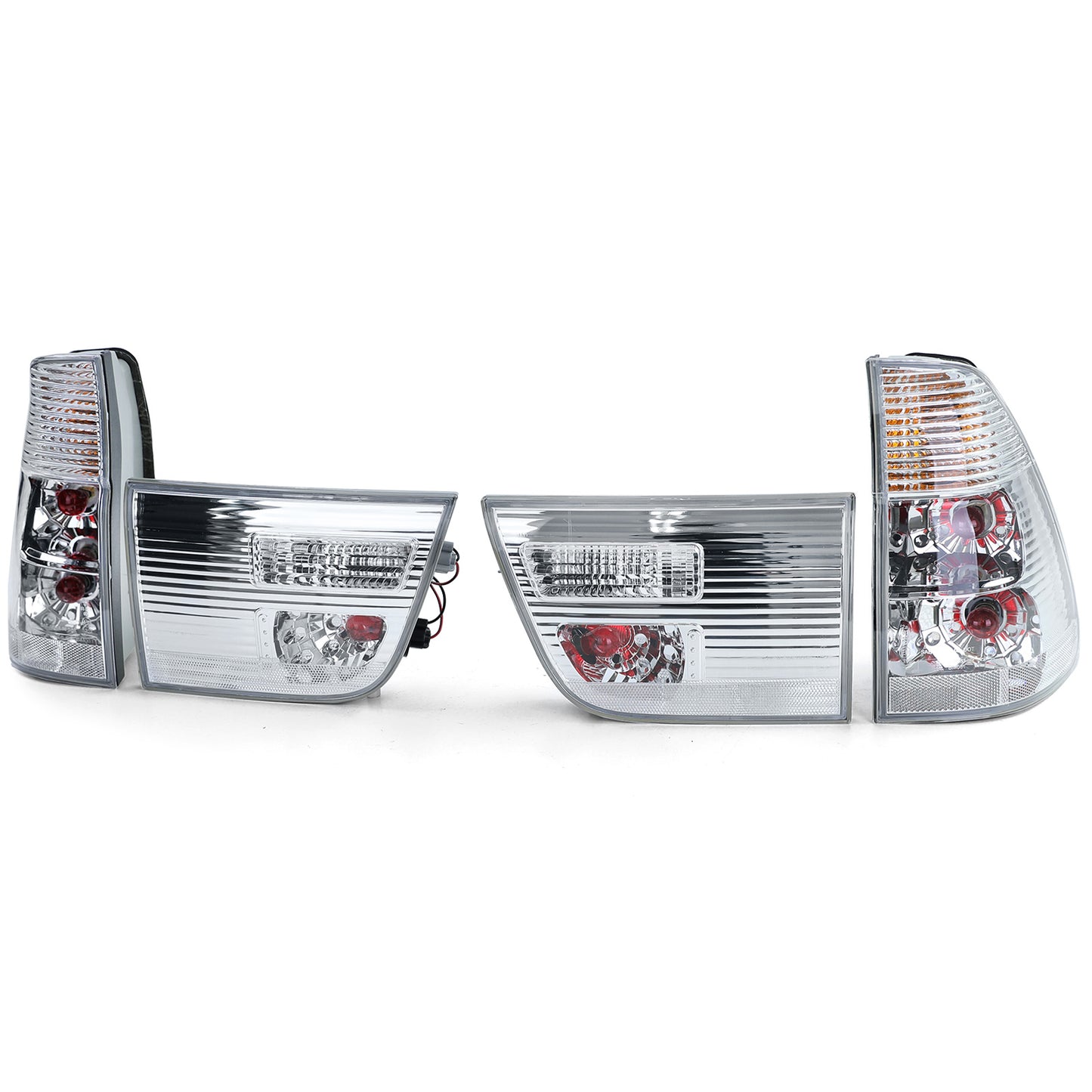 Fanali posteriori  argento cromato adatto per BMW X5 E53 99-03