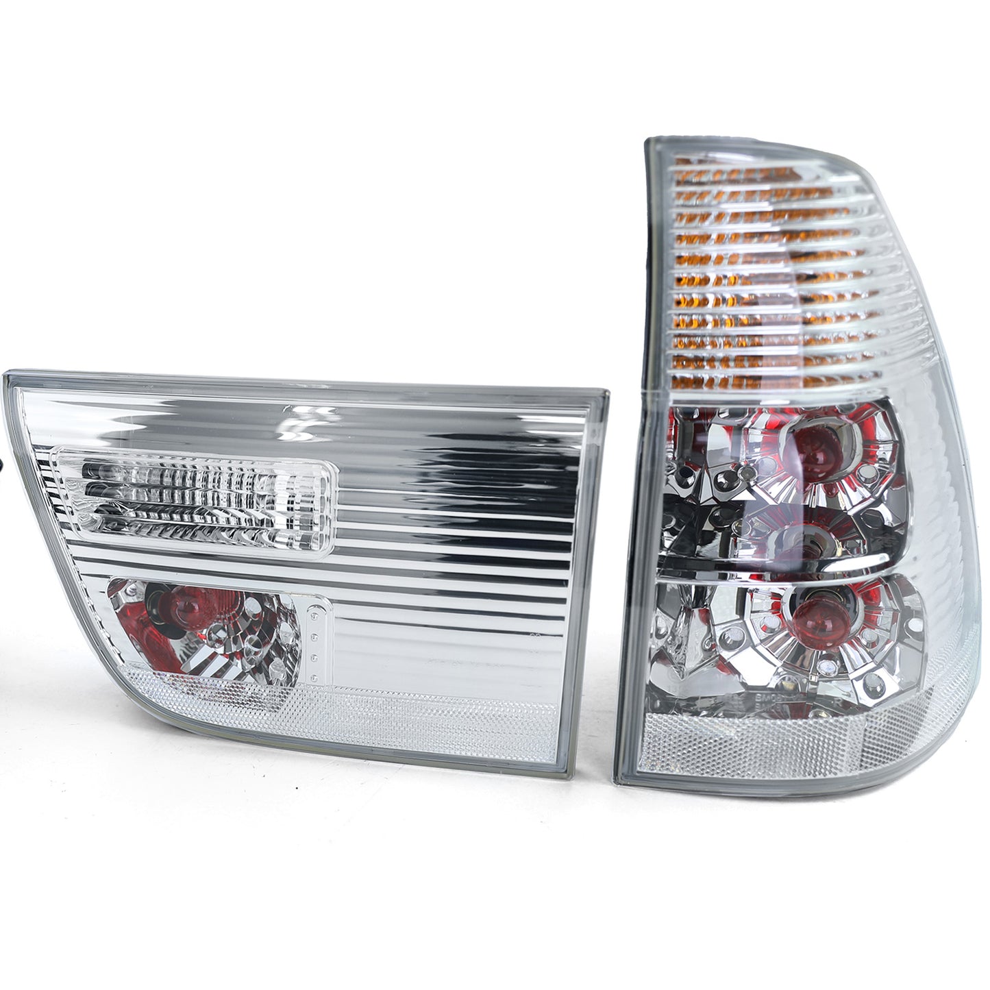 Fanali posteriori  argento cromato adatto per BMW X5 E53 99-03